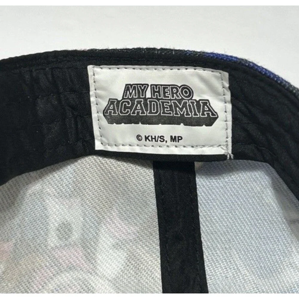 My Hero Academia Anime Snapback Hat Black Character Print OSFM Adjustable Cap